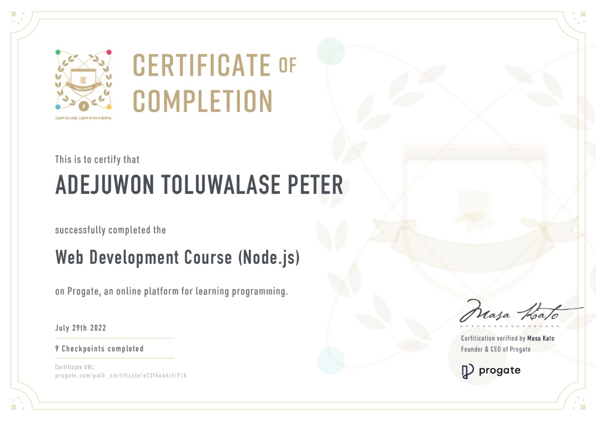 Web Development Course(Node.js)